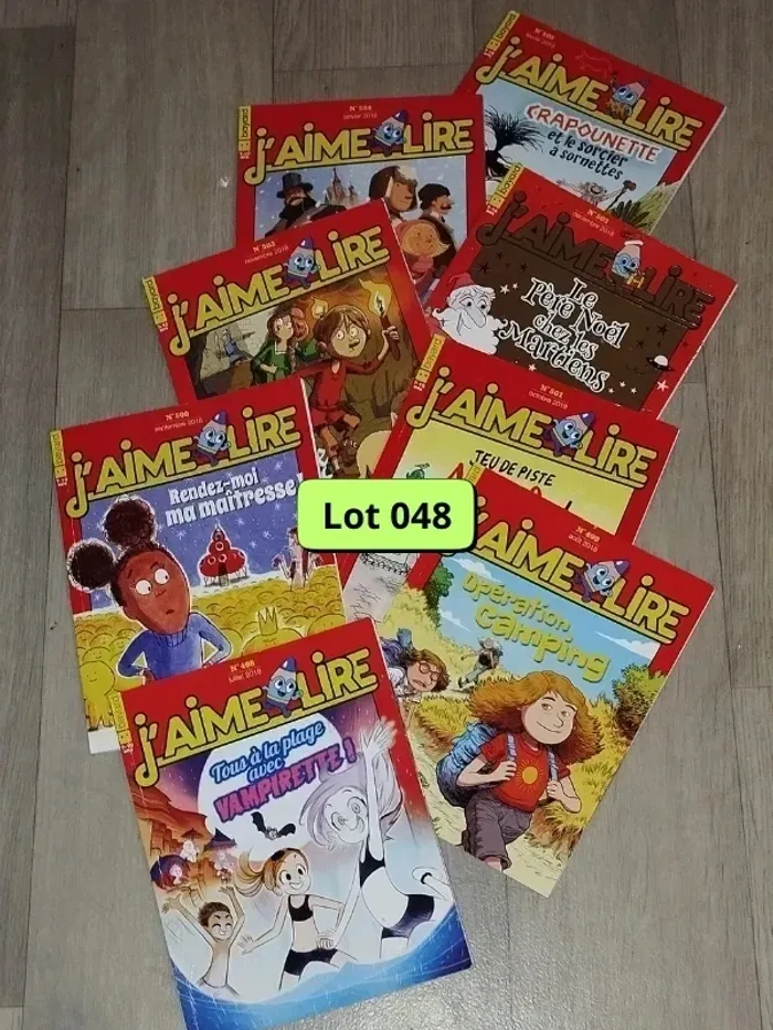 Lot de 8 magazines J’aime lire année 2018-19 L048