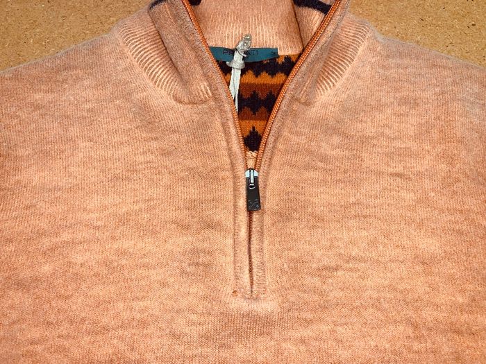 Pull col zippé laine Privati Firenze - photo numéro 2