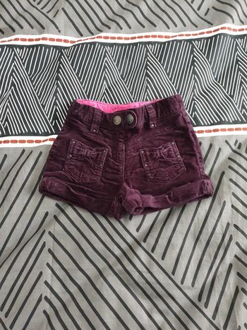 Short en velours 3 ans
