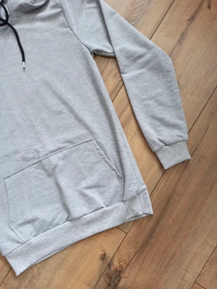 Sweat à capuche homme manches longues gris XS - photo numéro 3