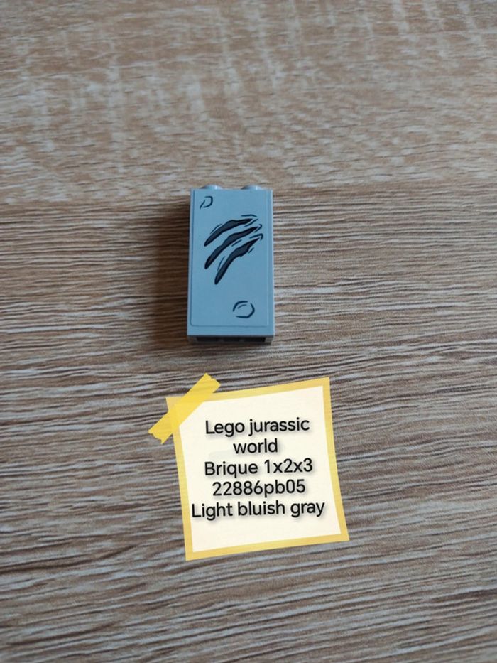 Lego brique 1x2x3 Light bluish gray 22886pb05