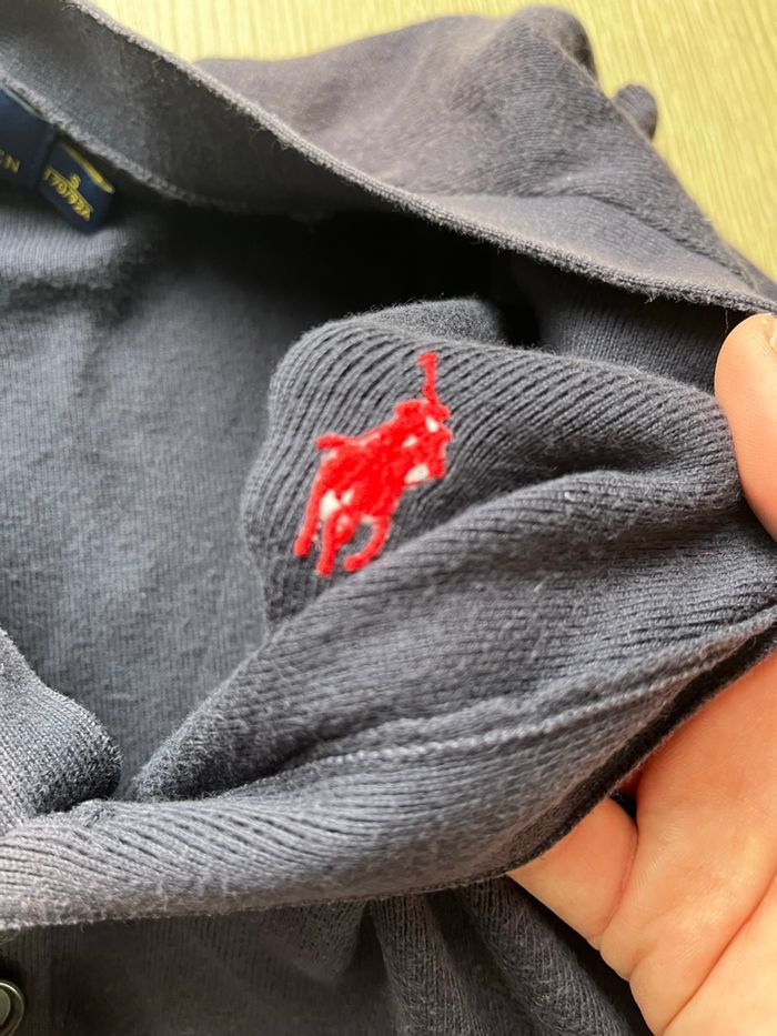 Cardigan Ralph Lauren bleu marine taille S - très bon état - photo numéro 7