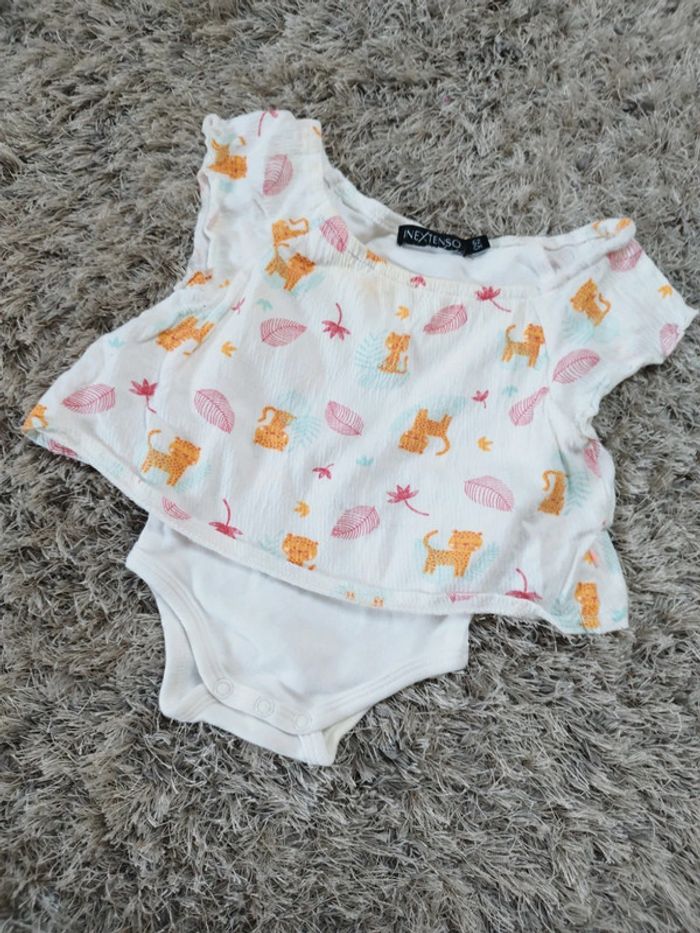 Lot de vêtements bébé fille robe 6 mois tache - photo numéro 6