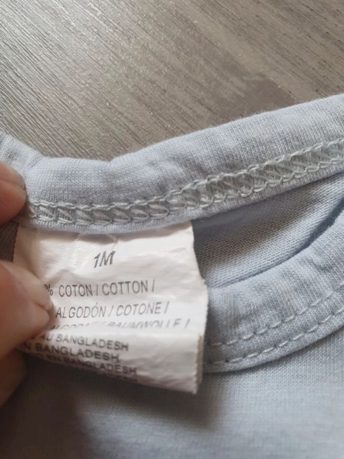 Maillot t-shirt 1mois garçon - photo numéro 3