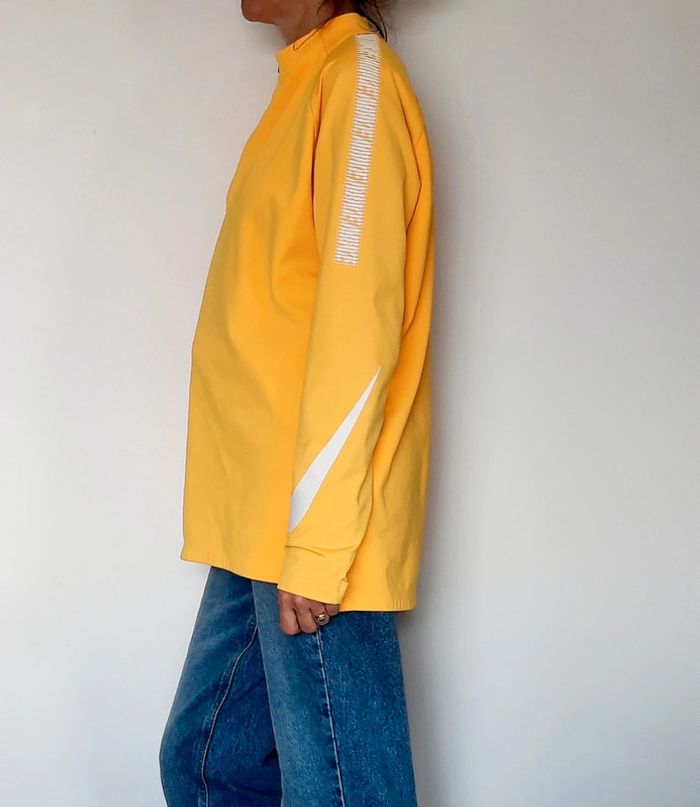 T-shirt quart de zip Nike homme dri-fit L jaune #lora11nike - photo numéro 2