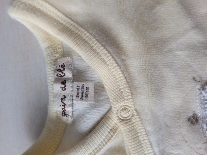Pyjama Grenouillere Grain de Blé 3 mois  manches longues - photo numéro 2