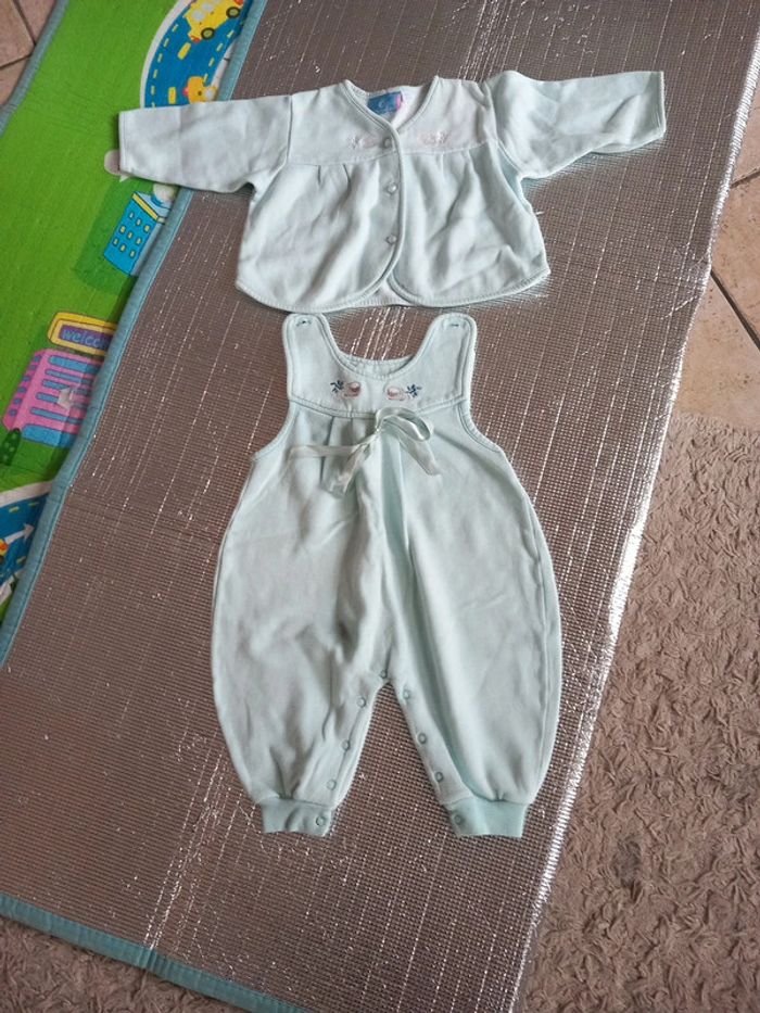 Ens salopette + gilet 1An coton Kiabi - photo numéro 2