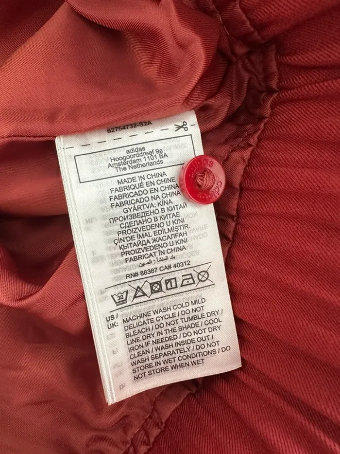 Adidas veste bordeaux firebird taille M neuf - photo numéro 11