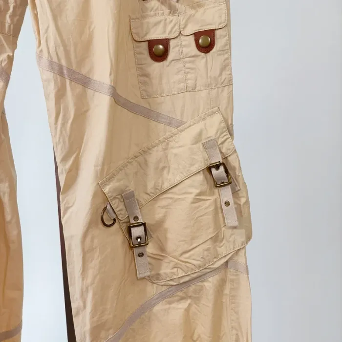 Pantalon cargo beige Ralph Lauren 100% coton - Taille 6 - Style utilitaire avec poches A593 - photo numéro 5