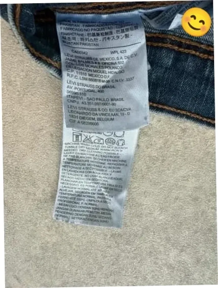 Jeans Levi's 512 W29 FR38 L32 coupe droite bleu marine Femme Women pan520b - photo numéro 6