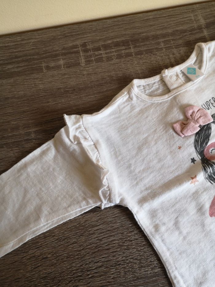 T-shirt fille longues manches 6 mois - photo numéro 3