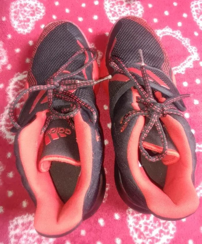 Baskets Rouge/noir Adidas Cloudfoam - photo numéro 2