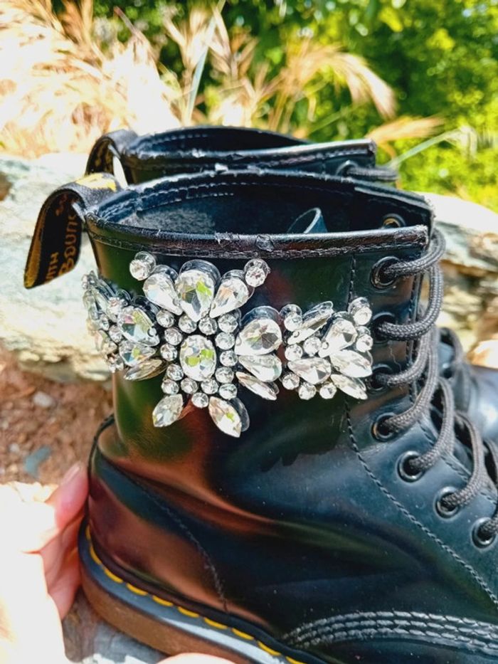Dr. Martens noir custom bling-bling 40 - photo numéro 10