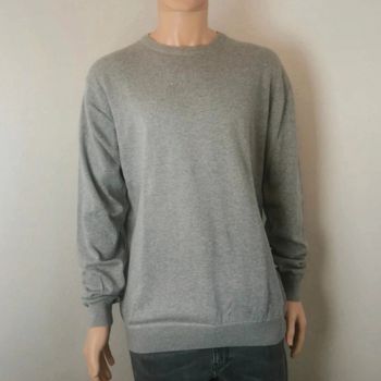 Pull fin marque Ascott  taille XXL couleur gris clair 100% coton neuf avec étiquette