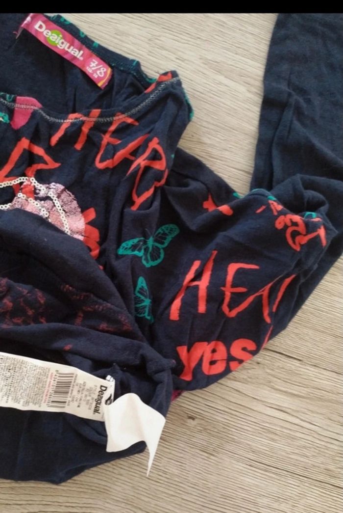 tee shirt manche 3/4 desigual 7/8 ans - photo numéro 6