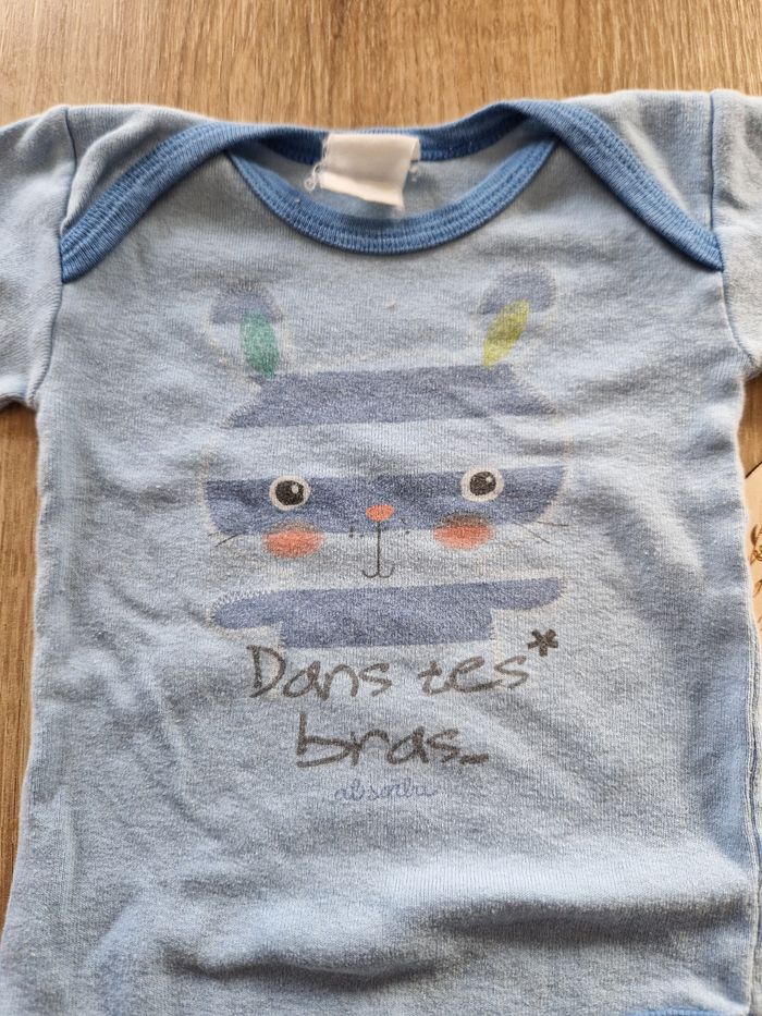 Body Bébé Manches Longues Bleu (6 mois) - Carrefour - photo numéro 2