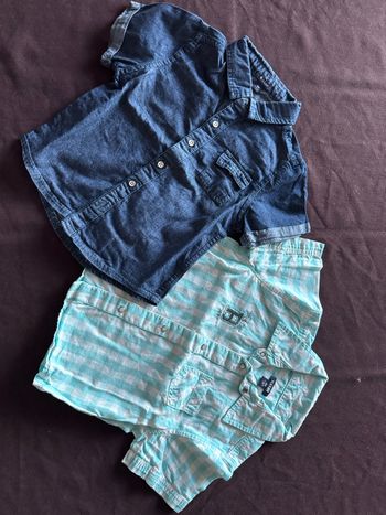 Lot 2 chemises été 18 mois Kiabi