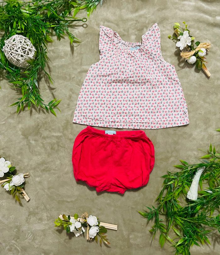 Ensemble bébé short/blouse
