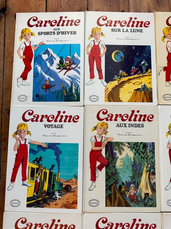 TBE - Lot de 9 livres Caroline bd Grands albums Hachette anciens vintage blanc - photo numéro 4