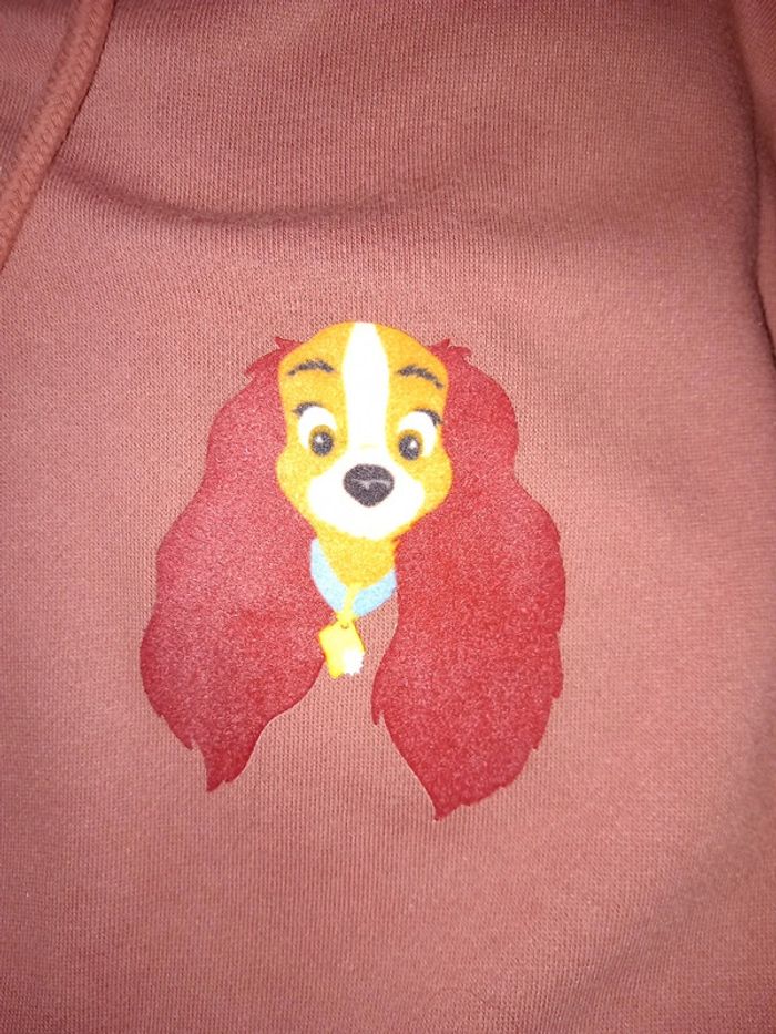 Pull taille xs kiabi disney la belle et le clochard - photo numéro 2