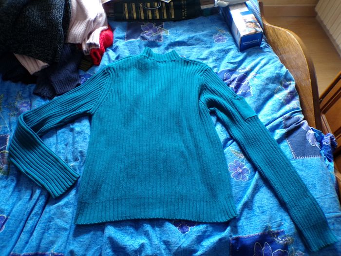 Pull turquoise T46/48 - photo numéro 3