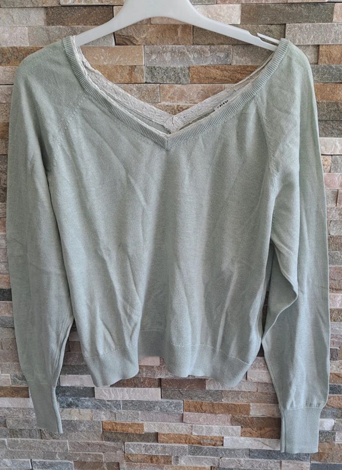 Pull vert d'eau Zara taille 36