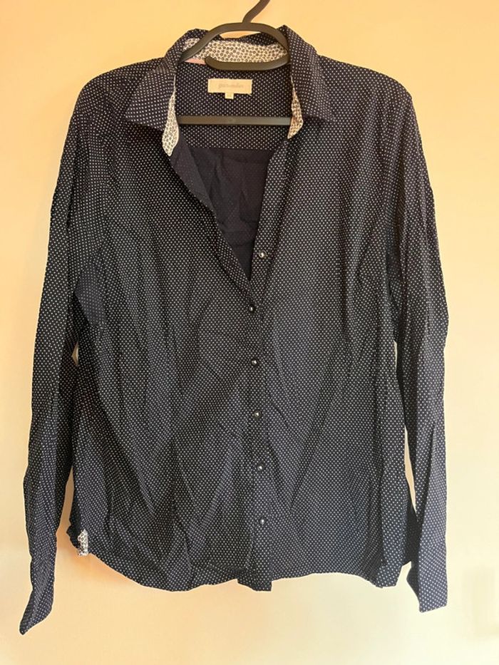 Chemise a pois grain de malice taille 44 marine
