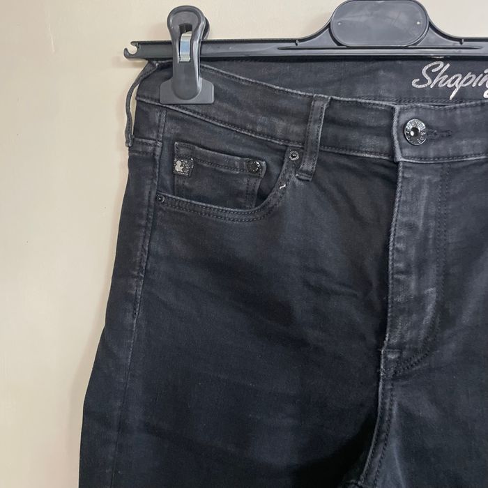 Jean shaping skinny H&M Taille 38 noir délavé regular waist V054 - photo numéro 9