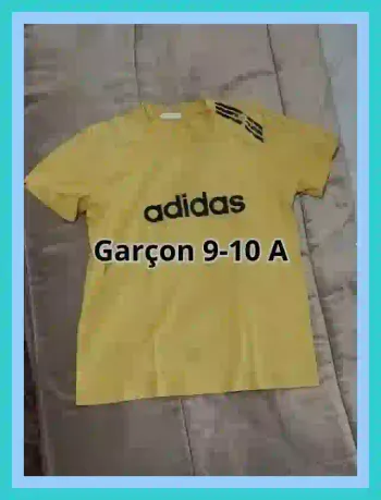 T-shirt adidas jaune garçon 9 à 10 ans  7518806741
