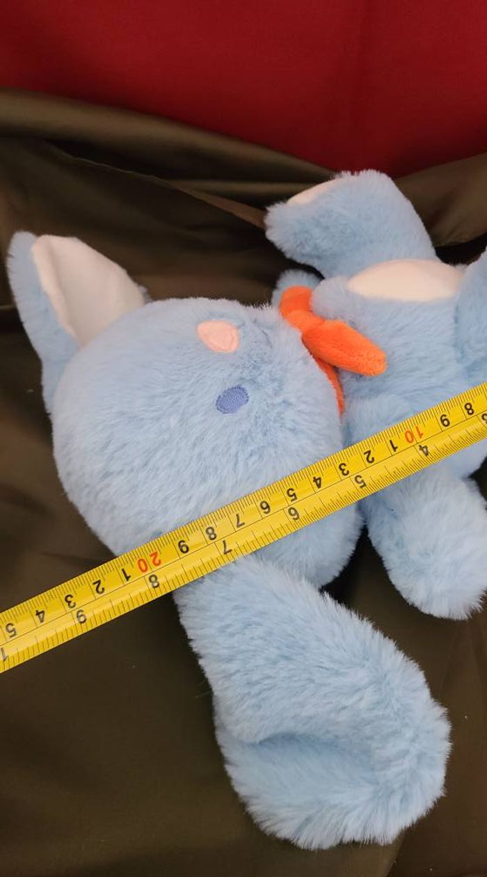 Lapin SERGENT MAJOR doudou peluche bleu - photo numéro 5