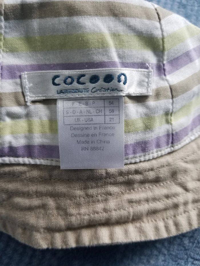 Chapeau en lin taille 3/6 mois bon état - photo numéro 2