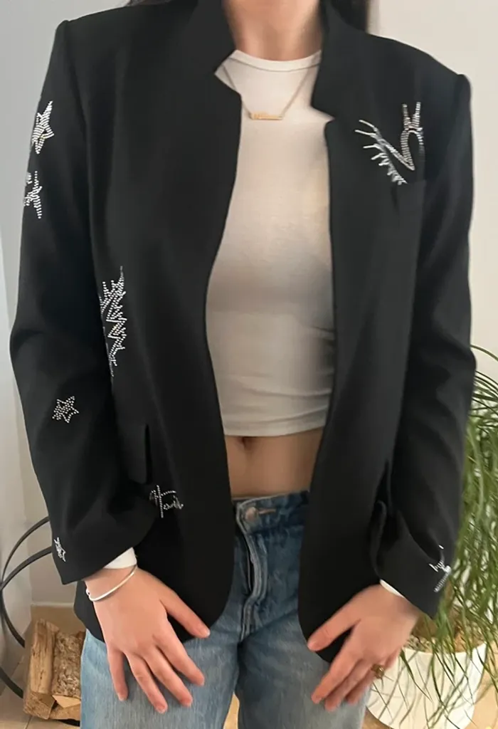 Superbe blazer à strass zadig &voltaire noir taille 40 - photo numéro 4
