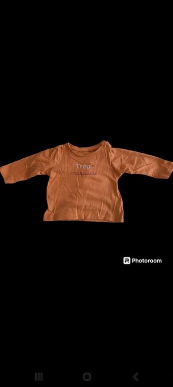 T shirt longues manches bébé fille 6 mois mes.petits cailloux