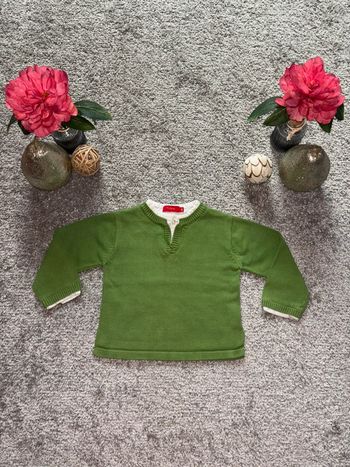 🌺Pull en maille vert Taille 12mois/80cm🌺