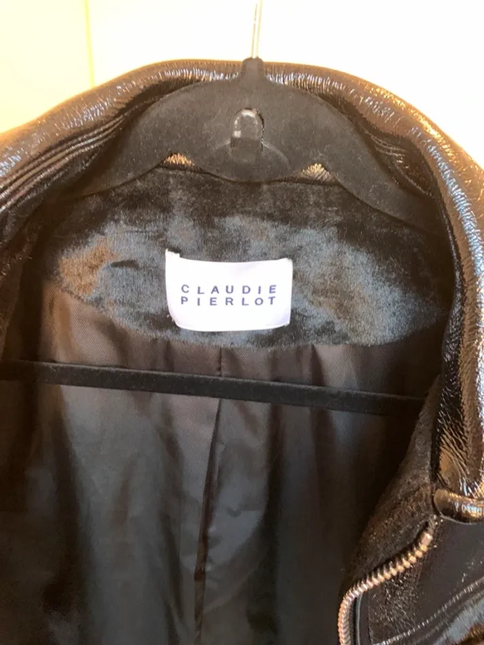 Veste Claudie Pierlot en vinyl et « doudou » taille M - photo numéro 6