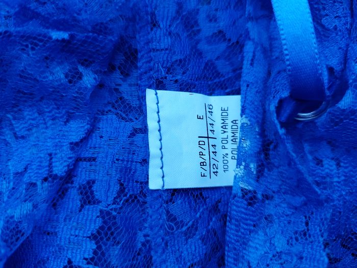 Nuisette bleue transparente en dentelle – taille XL (42-44) - photo numéro 10