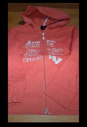 Gilet zippé fille rouge