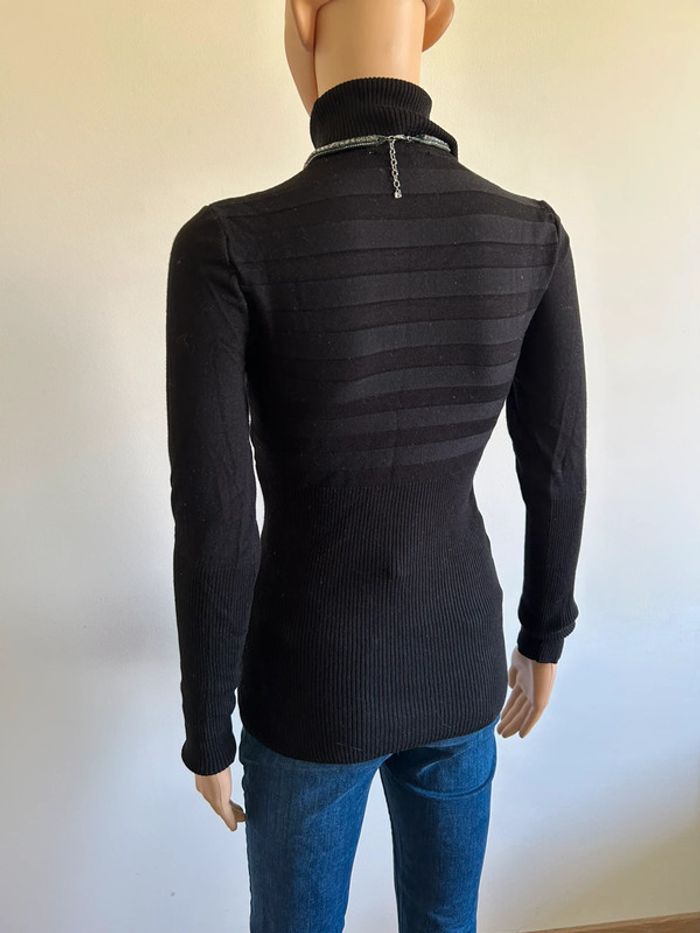 Pull noir à col roulé Morgan taille S bon état - photo numéro 8