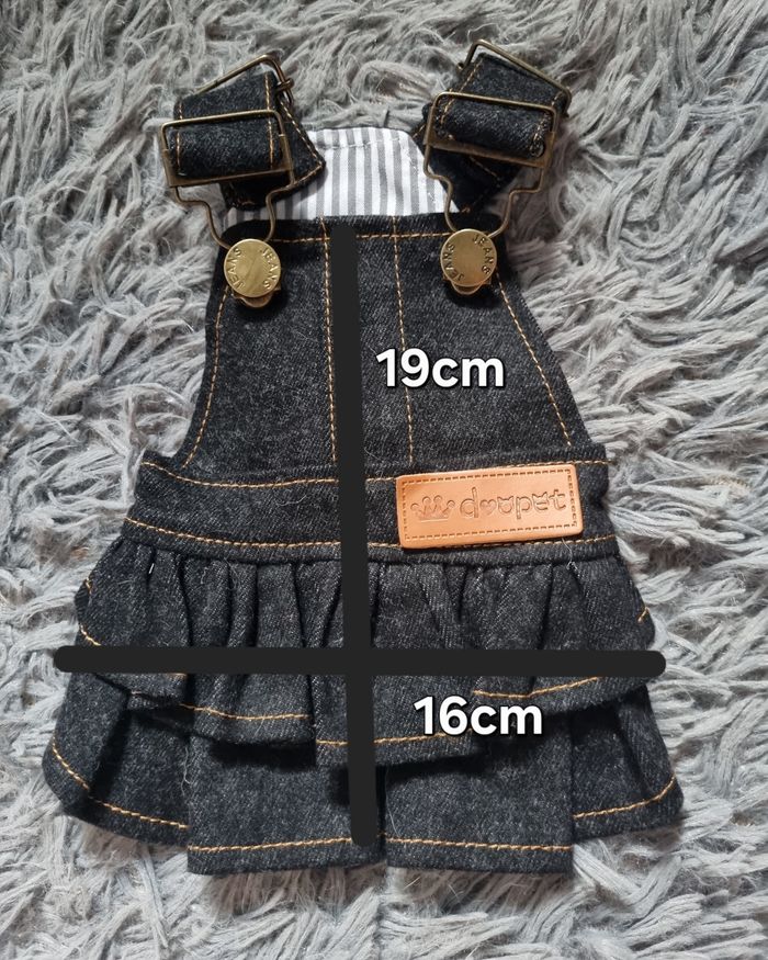 Robe salopette en jean taille XS chien ou chat - photo numéro 6