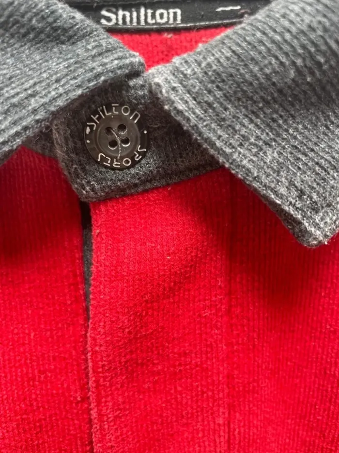 Rugby Polo Shilton Red Long Sleeves Mens Large - photo numéro 4