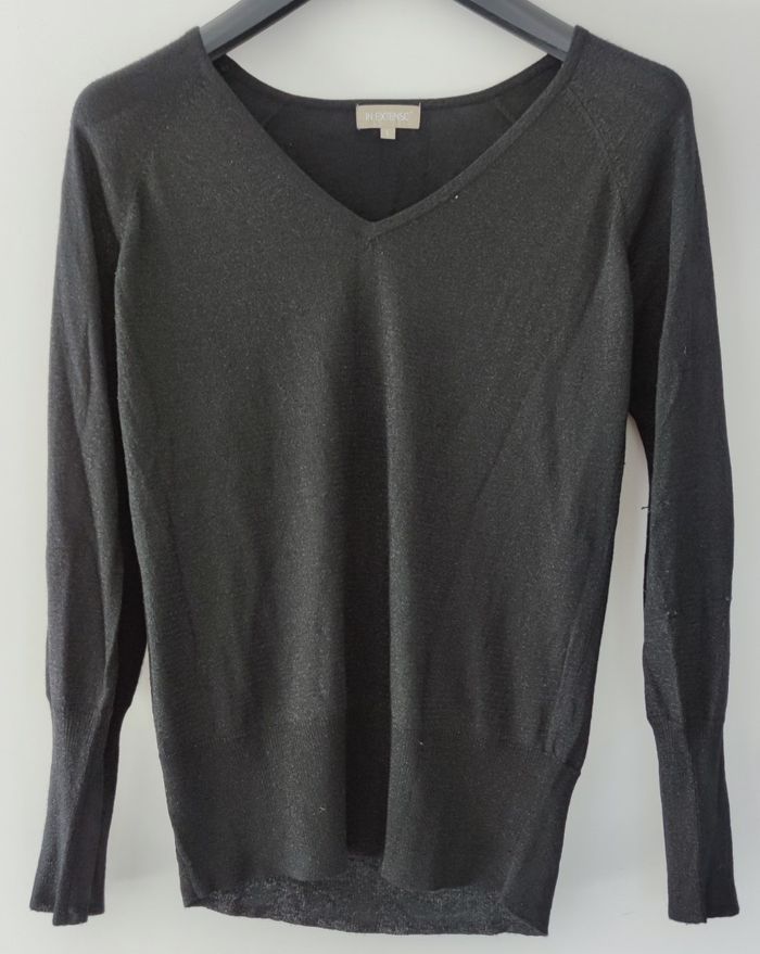 Pull pailleté manches longues In Extenso taille L noir pour femme, bon état