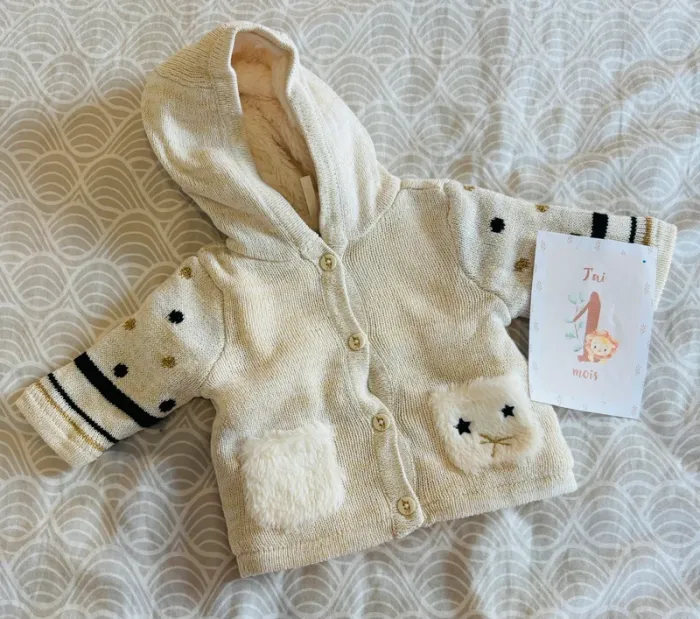 Gilet chaud à capuche - Orchestra - Taille 1 mois