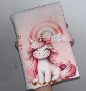 Protège carnet de santé licorne 