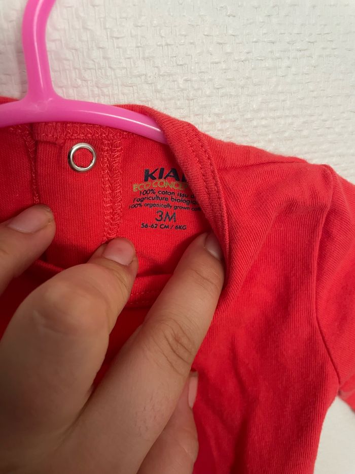 Pyjama léger 3 mois rouge - photo numéro 2