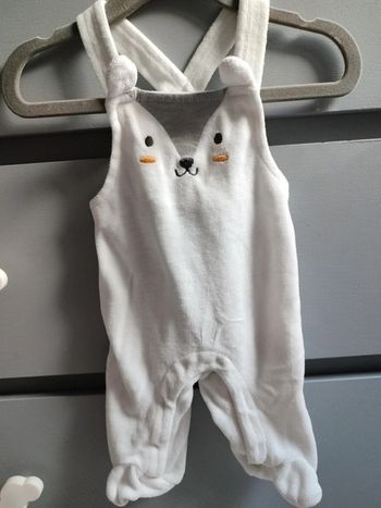 Salopette velour ours renard