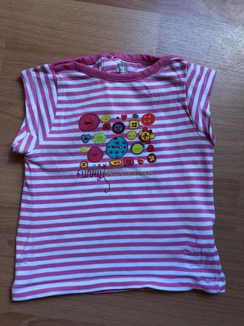 Joli T-shirt MC Orchestra T. 6 mois/67 cm fille TBE