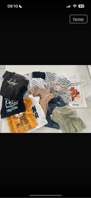 14 t shirts manches courtes 1 mois