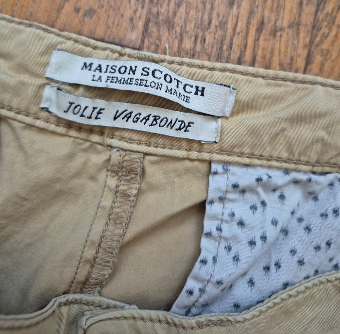 Pantalon chino beige femme W27 L32 (FR 36) Maison Scotch La Femme selon Marie Jolie Vagabonde - photo numéro 3