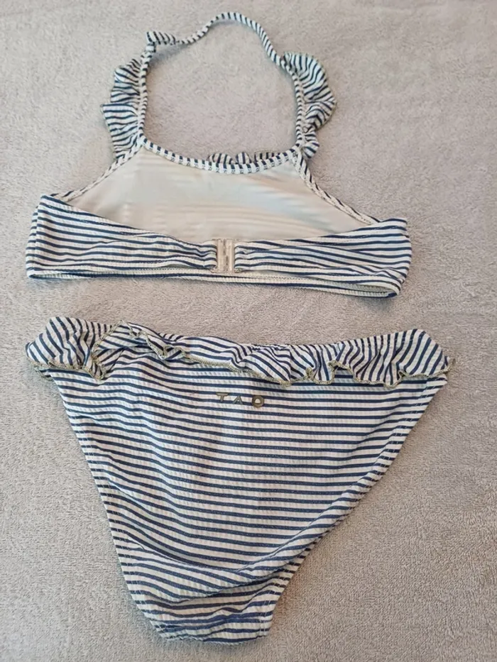 Maillot de bain 2 pièces blanc & bleu Tape à l'œil 12 ans (réf perso G-P13)(familleac72) - photo numéro 2