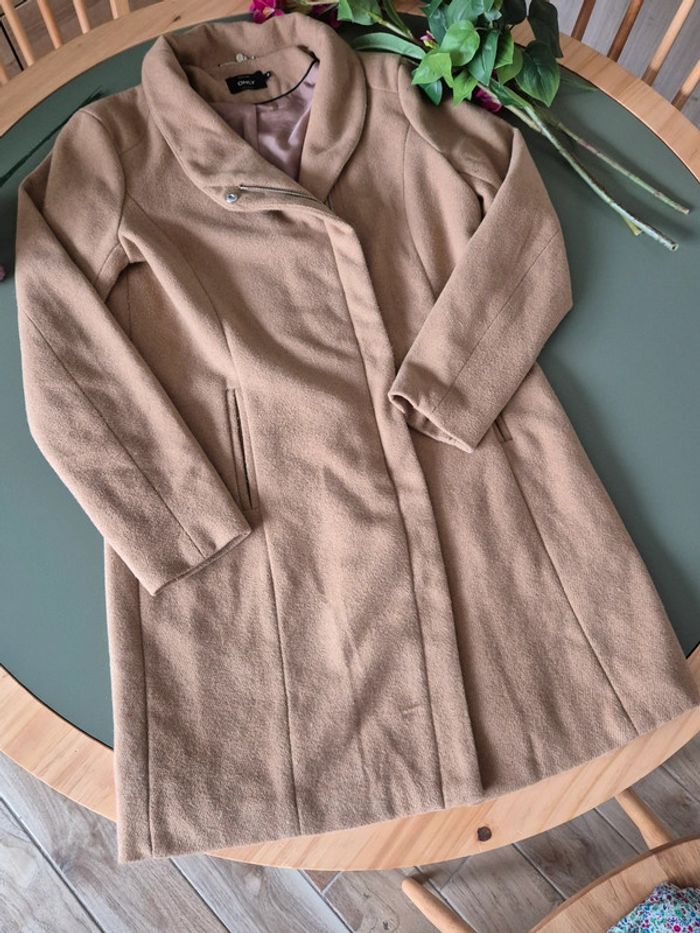 Manteau marron clair only taille M - photo numéro 5